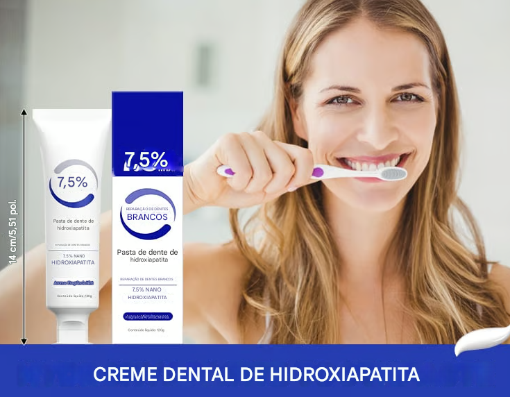 Creme dental de hidroxiapatita 🦷 Clareamento e proteção dental aprimorados