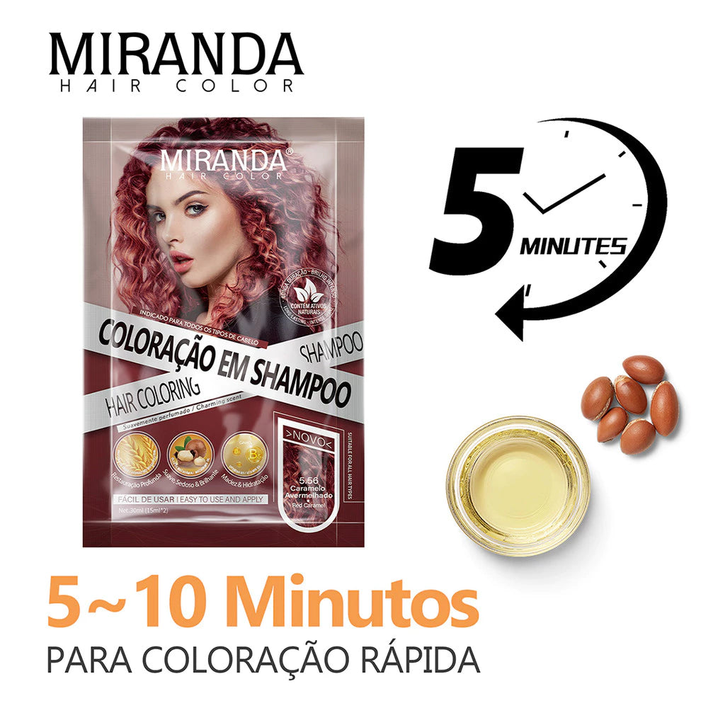 Shampoo tonalizante 3 em 1, adequado para cabelos castanho-escuros, cobre os cabelos brancos, indicado para homens e mulheres, resultados com qualidade de salão.