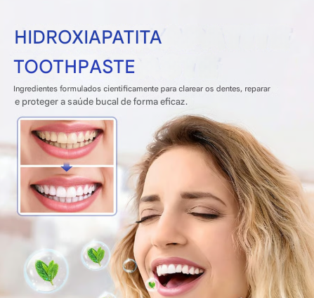 Creme dental de hidroxiapatita 🦷 Clareamento e proteção dental aprimorados