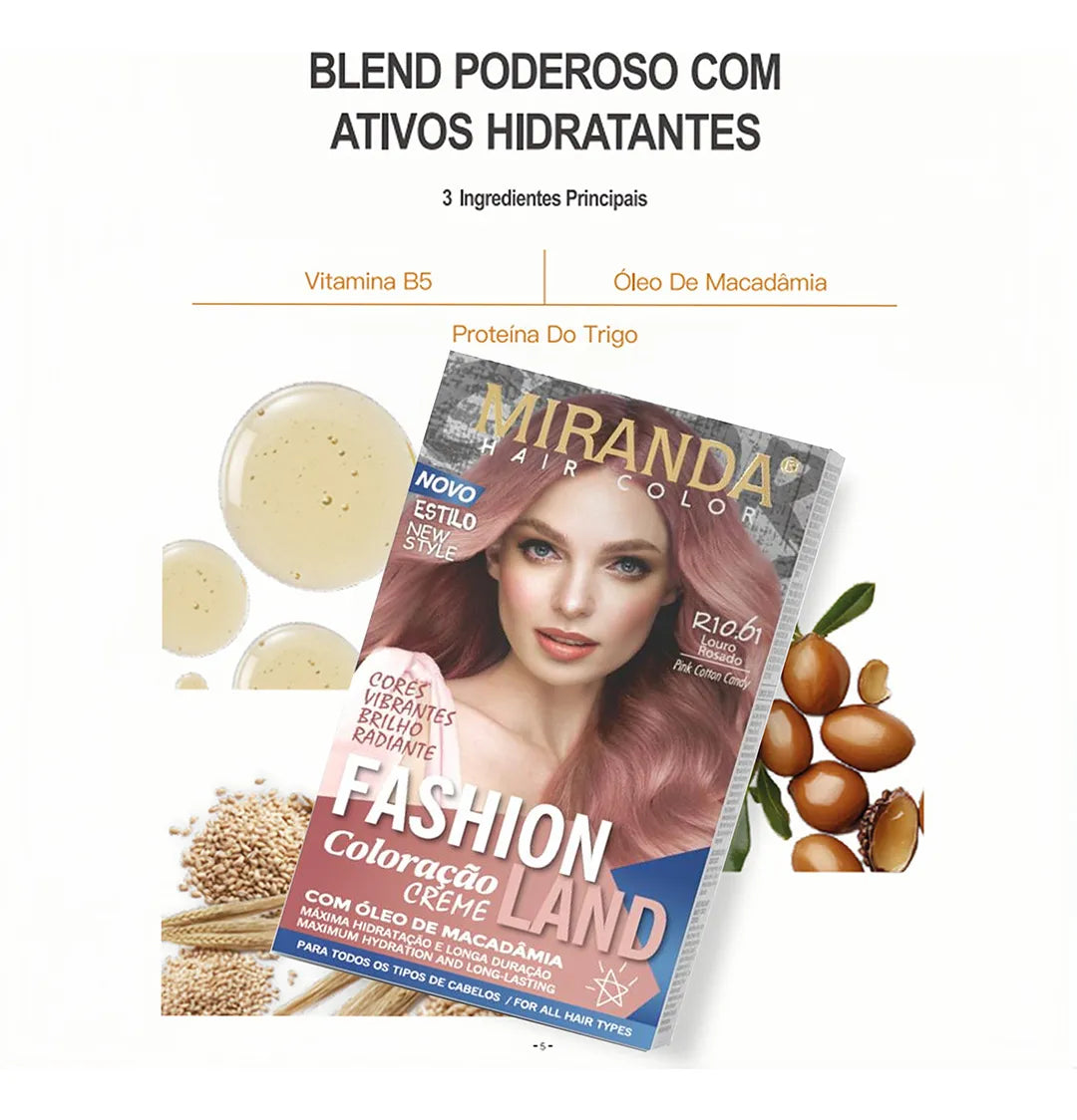 Tintura permanente para cabelo Mofashi - Conjunto de 30g com nozes de macadâmia