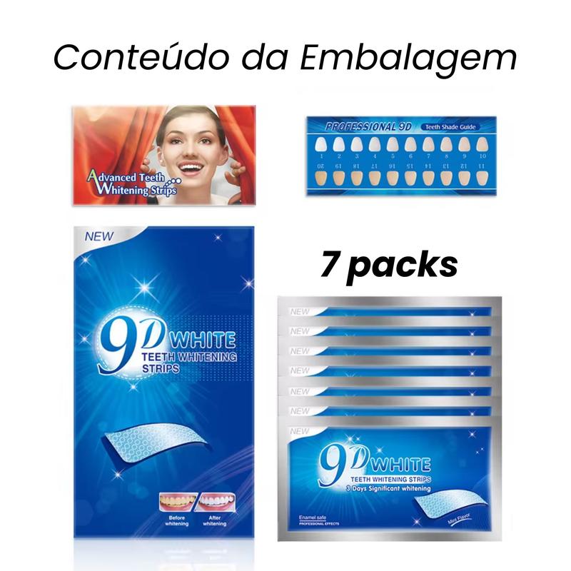 Fita Clareadora Dental 9D White Original – Praticidade Para Sua Higiene Bucal