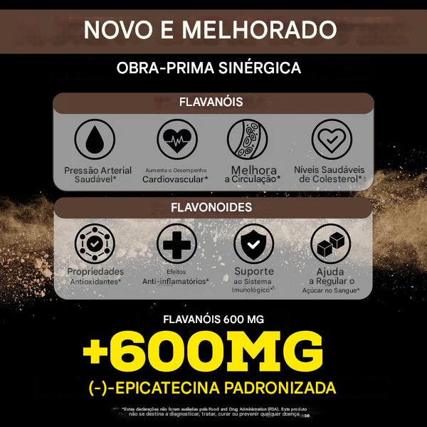 Cacau Supercarregado com Flavanóis e Flavonoides 1200mg
