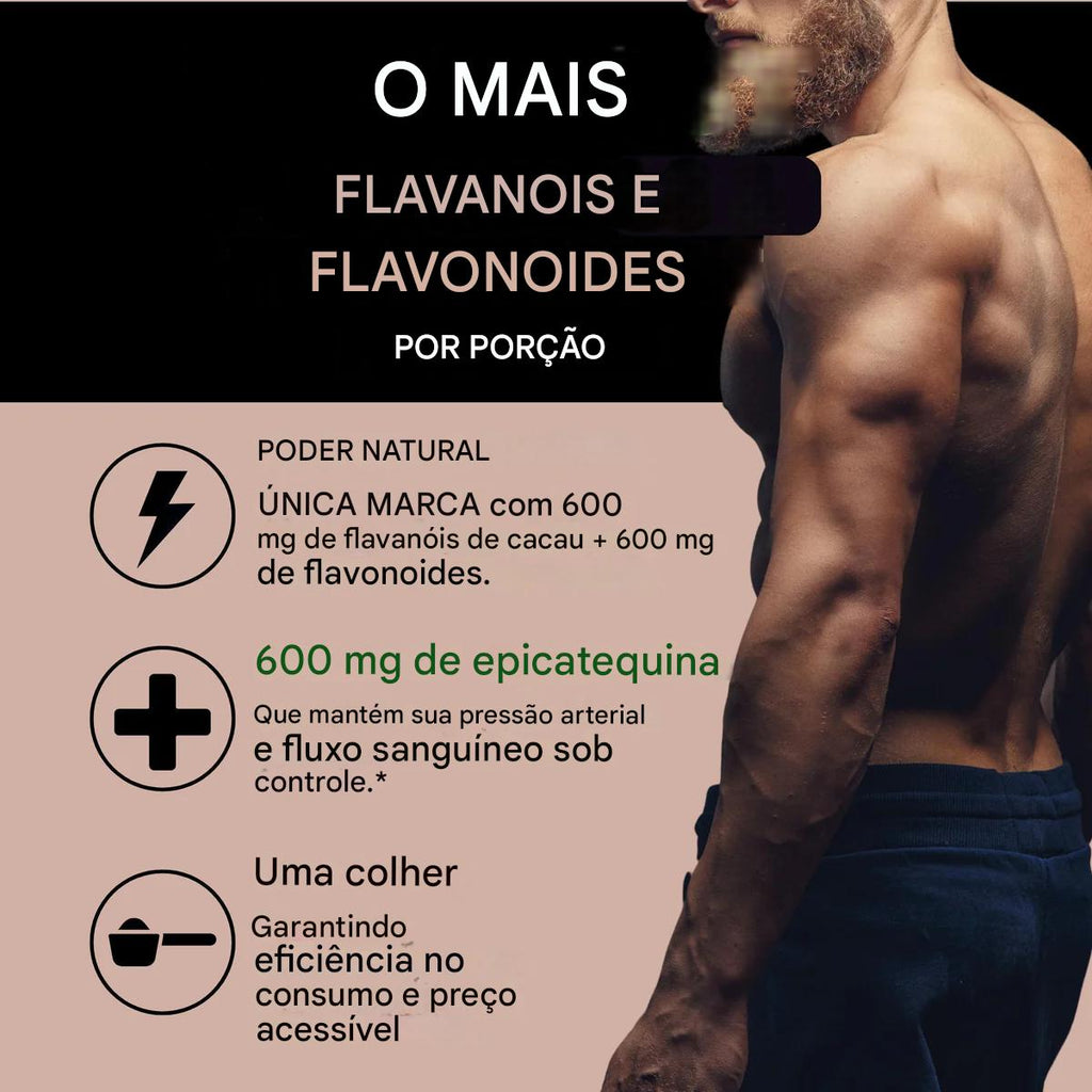 Cacau Supercarregado com Flavanóis e Flavonoides 1200mg