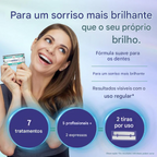 Fitas clareadoras dentais com óleo de coco - clareamento altamente eficaz em 7 dias.
