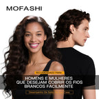 Mofashi Shampoo e Tintura de Cabelo 3 em 1, cobre cabelos brancos, unissex, resultados com qualidade de salão, utiliza tecnologia 3 em 1: limpa, hidrata e tinge o cabelo em uma única etapa.